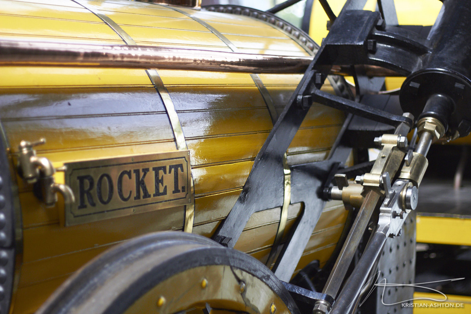 National Railway Museum York - Replica of the famous steam locomotive "Stephenson's Rocket"