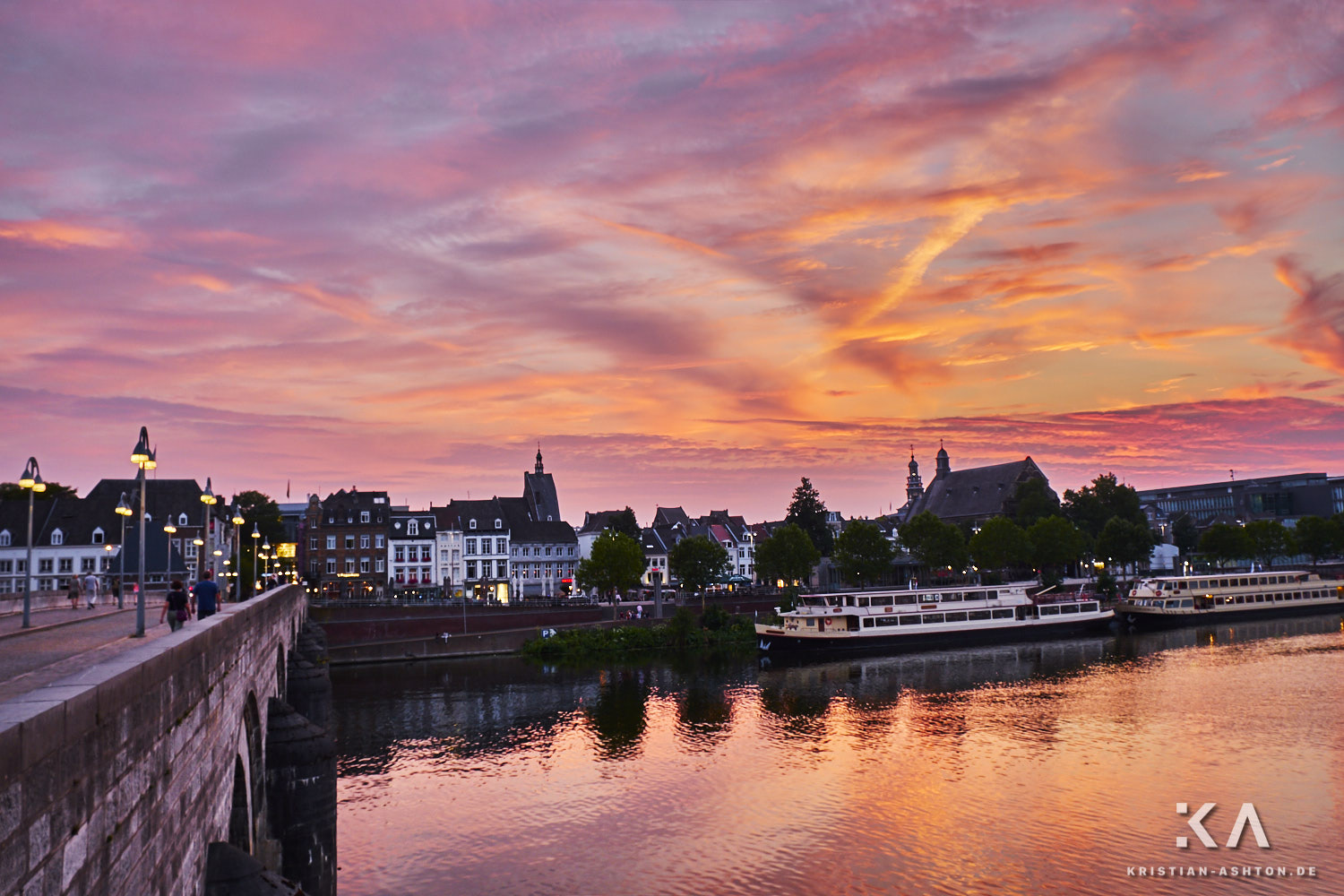 Sunset over Maastricht